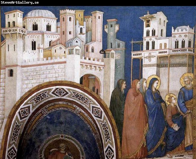 GIOTTO di Bondone Return of Christ to Jerusalem